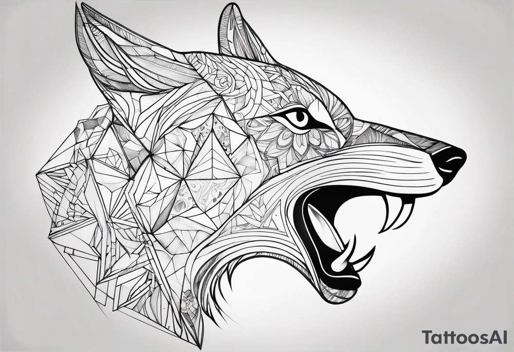 Geometric animal tattoo idea