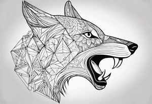 Geometric animal tattoo idea