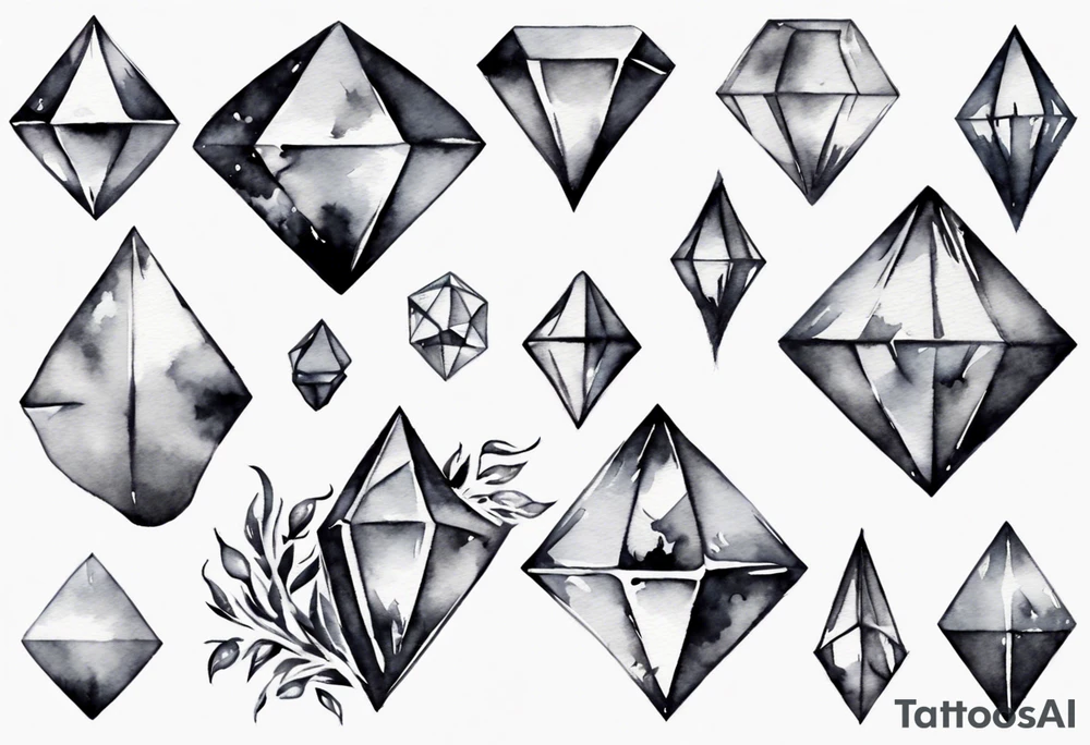 water diamond tattoo idea
