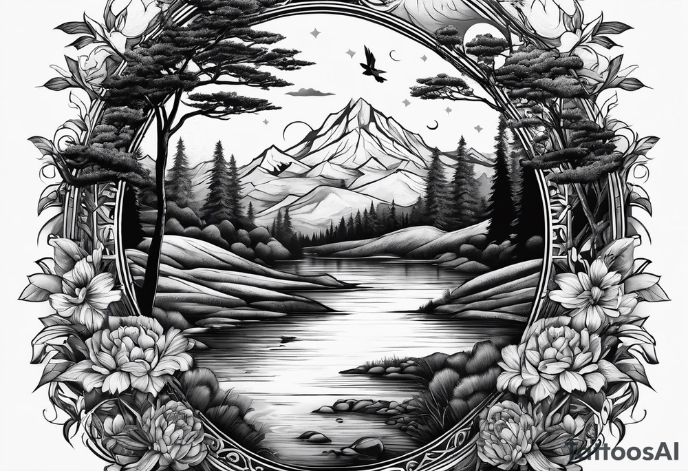 Landscape tattoo idea