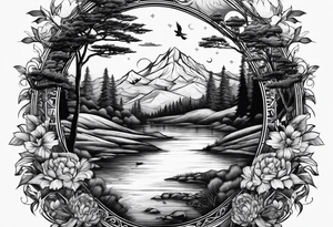 Landscape tattoo idea