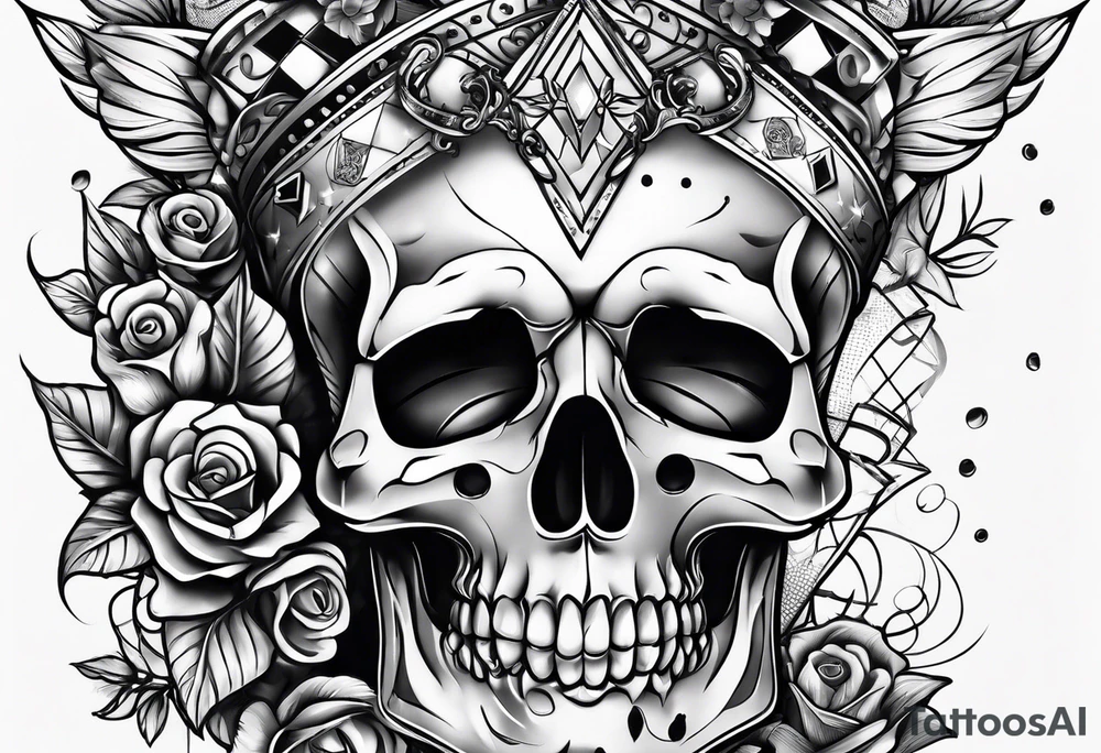 cards and dice tattoo idea