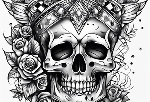 cards and dice tattoo idea