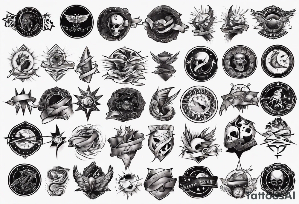 black belt over night and day tattoo idea