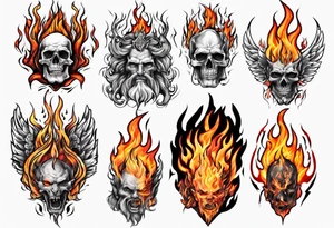 God on fire tattoo idea