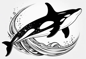Orca whale tattoo idea