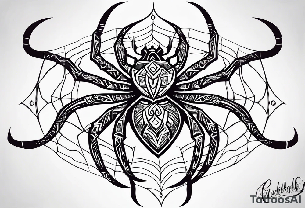 Neotribal spider tattoo idea