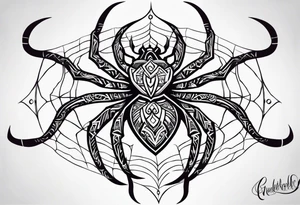 Neotribal spider tattoo idea