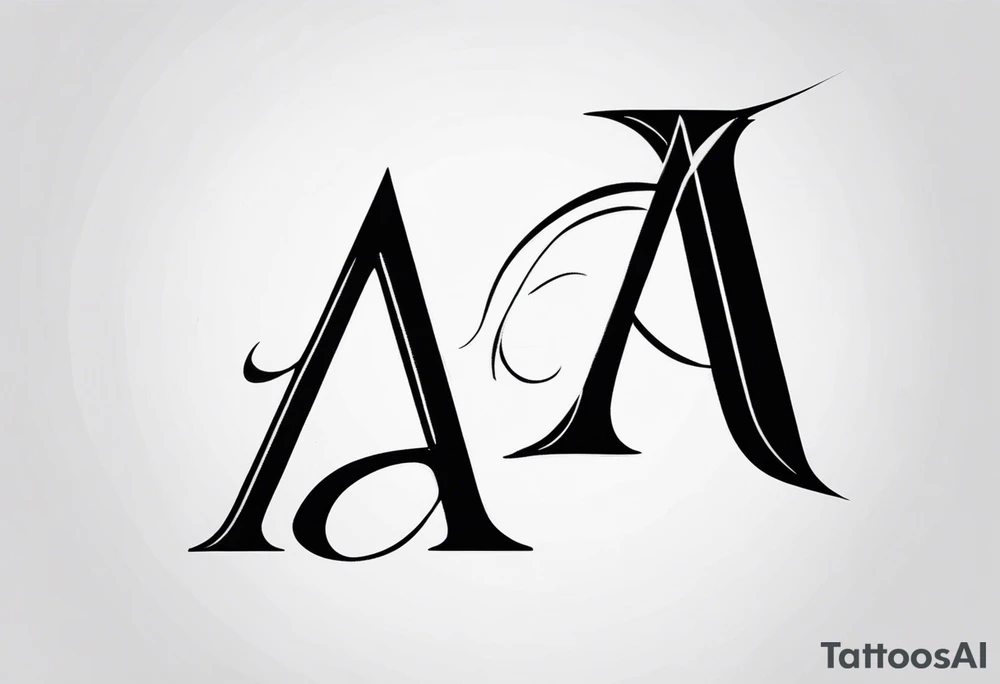 Letter a and i secretly 
combined tattoo idea