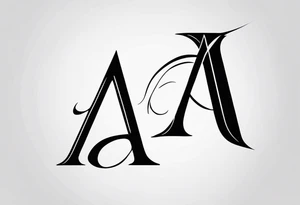 Letter a and i secretly 
combined tattoo idea