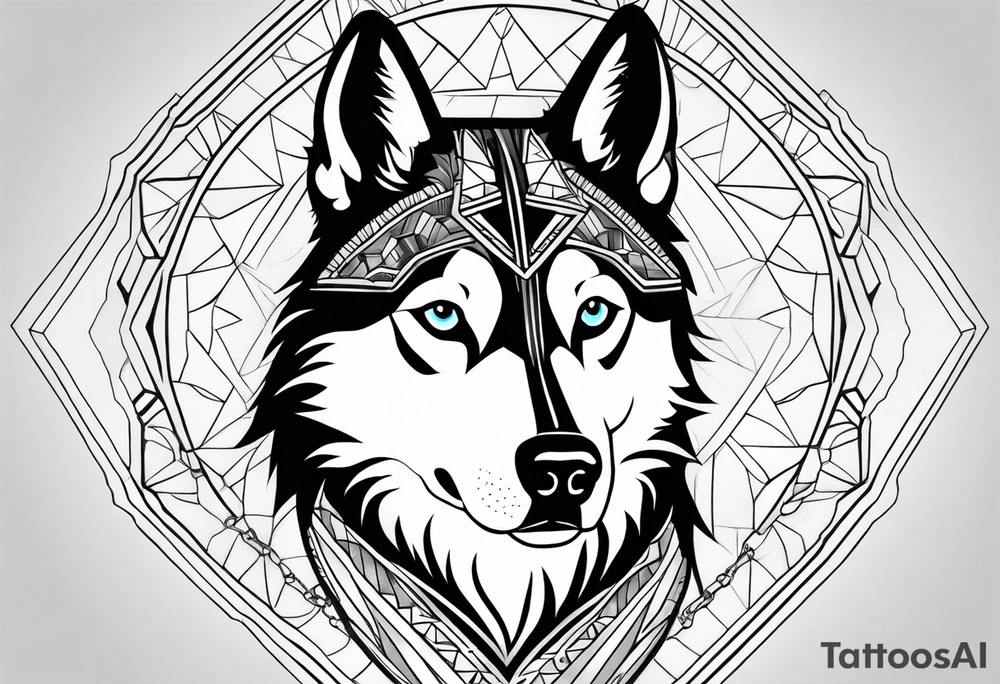 Siberian Husky tattoo idea