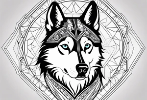 Siberian Husky tattoo idea