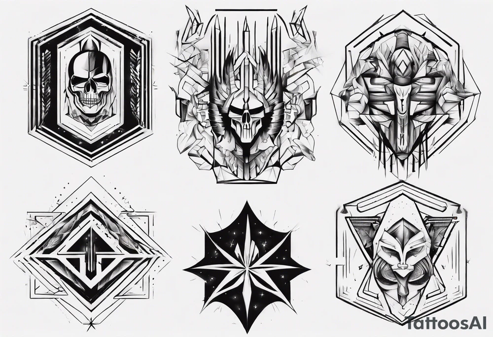 Geometric army tattoo idea