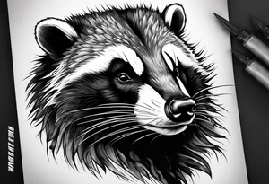 aggressive badger/wolverine tattoo idea