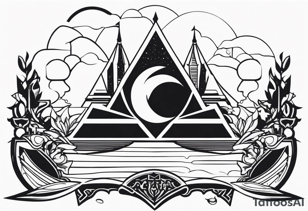 tomorrowland festival logo for 3 friends tattoo idea