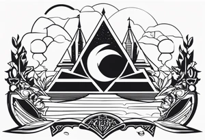 tomorrowland festival logo for 3 friends tattoo idea