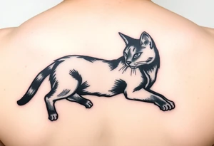 black cat tattoo idea
