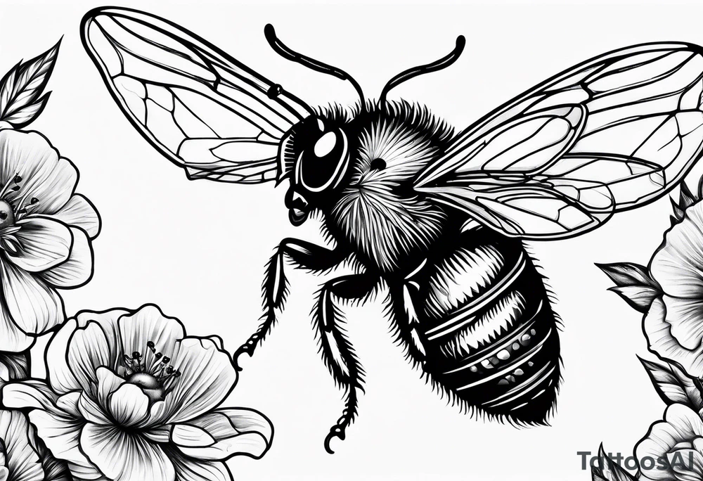 Beetender engel mit Banner tattoo idea
