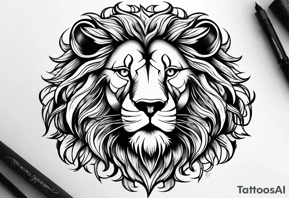 little lion tattoo idea