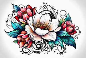 water and flowers
no people tattoo idea