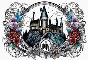 Harry potter combined with star wars and lord of the rings tattoo idea