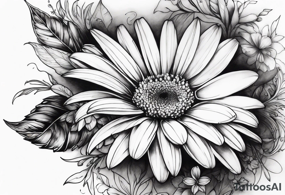 Daisy corner tattoo idea