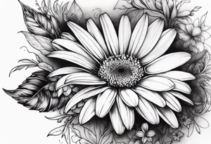 Daisy corner tattoo idea