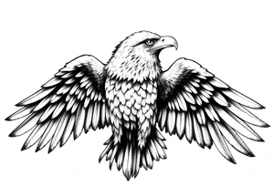 eagle spreading wings tattoo idea