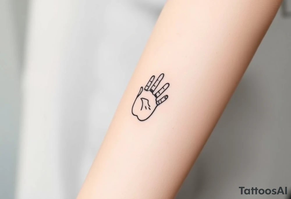 A set of black and white fingerprints tattoo idea