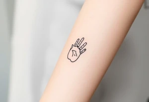 A set of black and white fingerprints tattoo idea