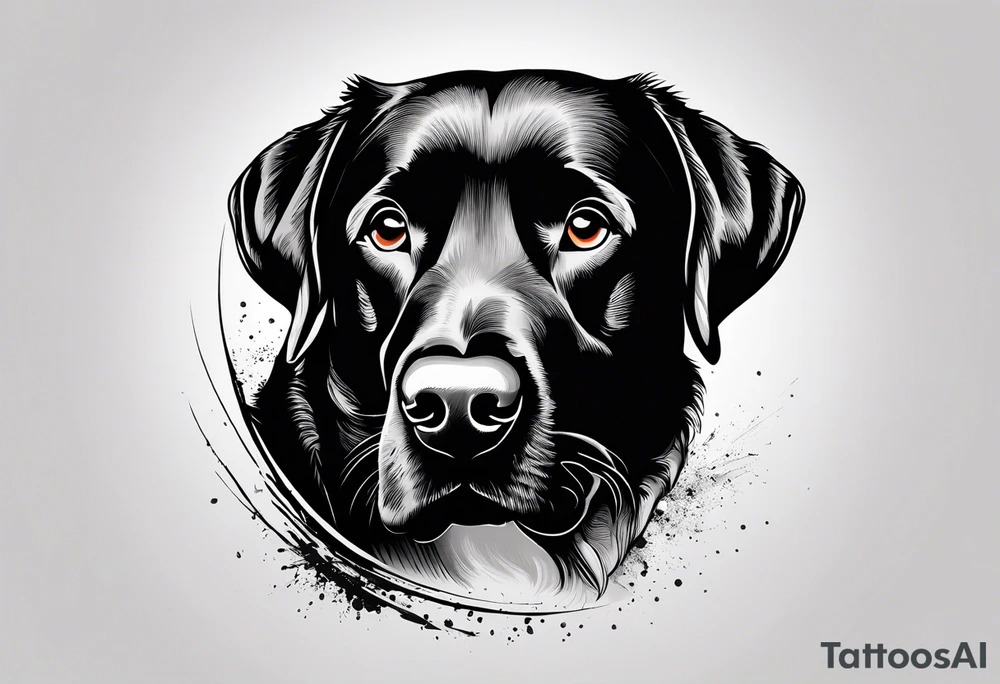 Black Labrador, Apple , travel tattoo idea