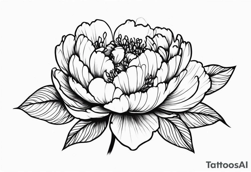 Peony tattoo idea