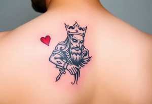 warrior king of hearts tattoo idea