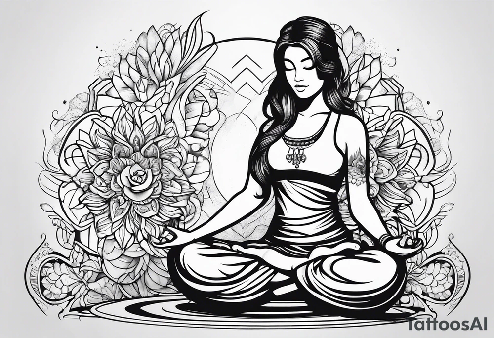 yoga tattoo idea