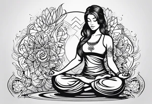 yoga tattoo idea