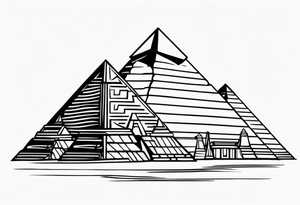 african egyptian pyramids tattoo idea