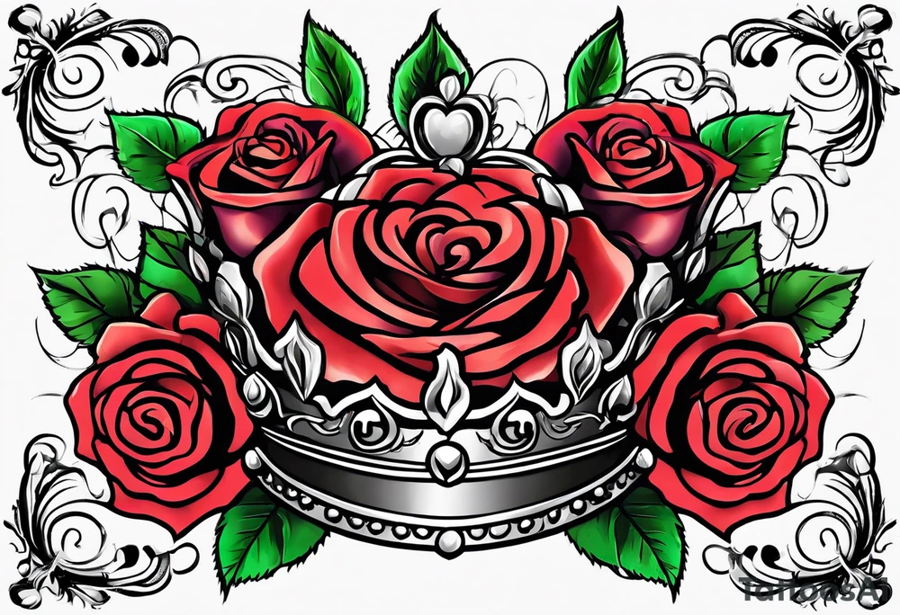 the rose queen's crown tattoo idea