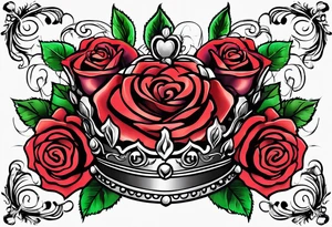 the rose queen's crown tattoo idea