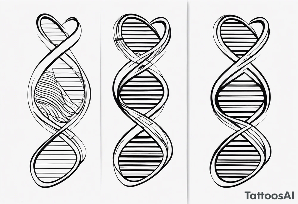 fine line tattoo of dna tattoo idea