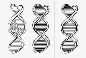 fine line tattoo of dna tattoo idea