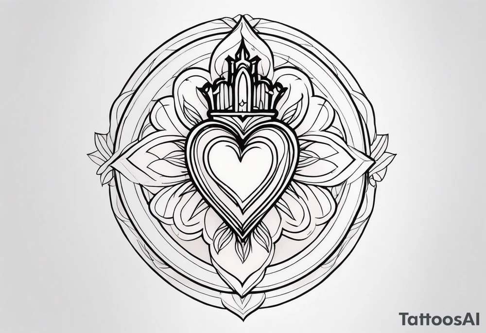 sacred heart of jesus tattoo idea