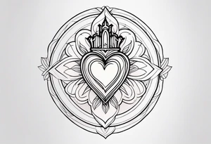 sacred heart of jesus tattoo idea
