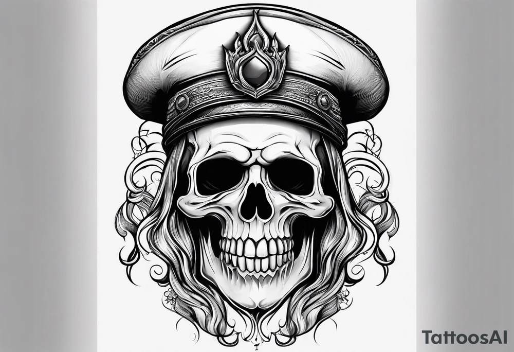 Ghost with cap tattoo idea