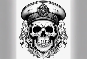 Ghost with cap tattoo idea