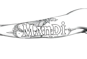 Name Mandi Egyptian theme tattoo idea