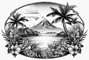Tattoo of the island of Mauritius tattoo idea