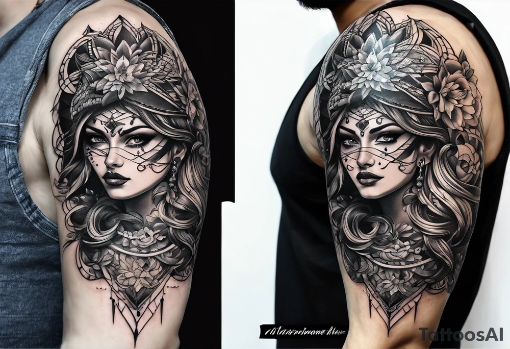3 lines interconecting tattoo idea