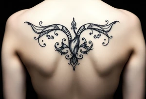 Emily. Aries. Feminine dark erotic tattoo idea