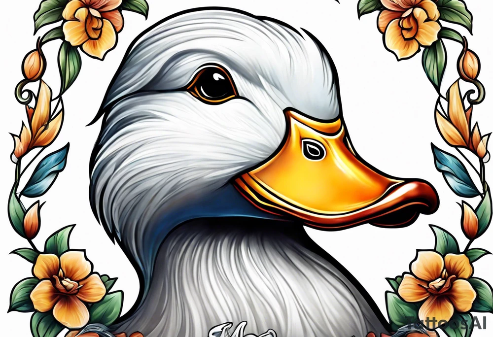 Duck crossed with a dog tattoo idea