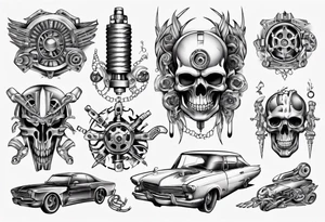 Car parts tattoo idea